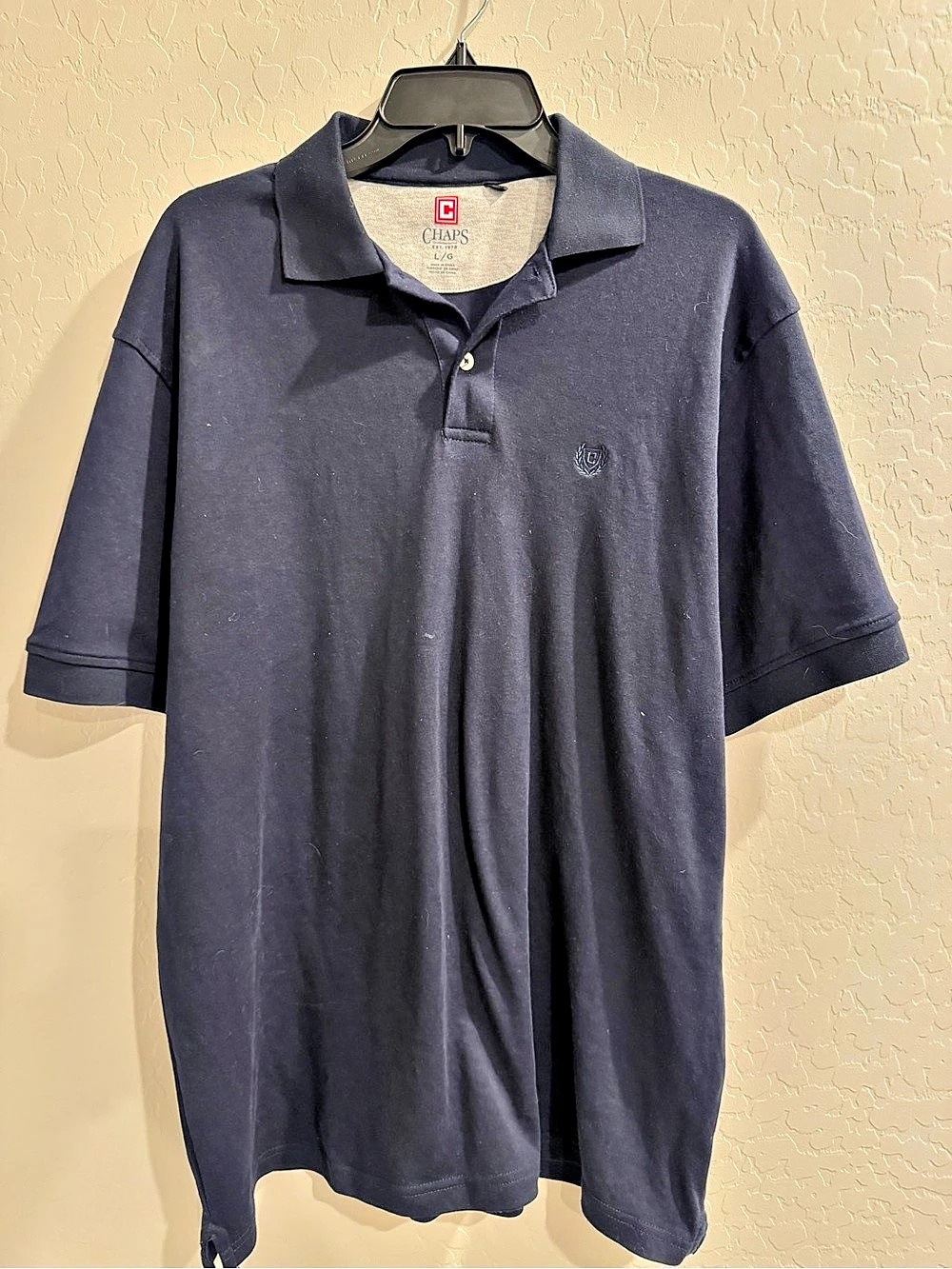 Chaps Polo Shirt in Blue Size Large